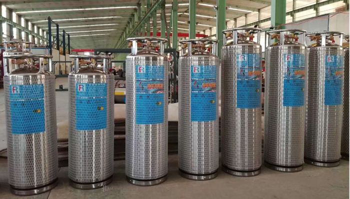 liquid oxygen Dewar bottle