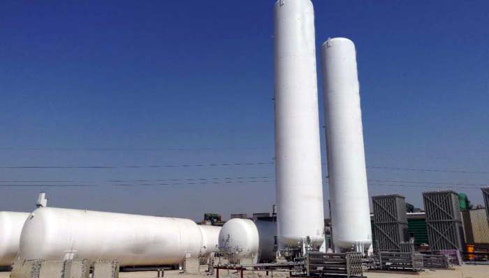 Use of liquid oxygen storage tank