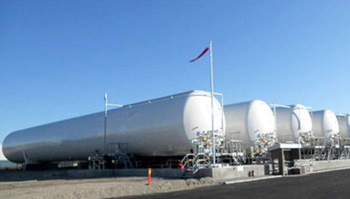 LNG storage tanks