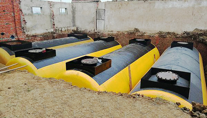 Construction management of double oil tank