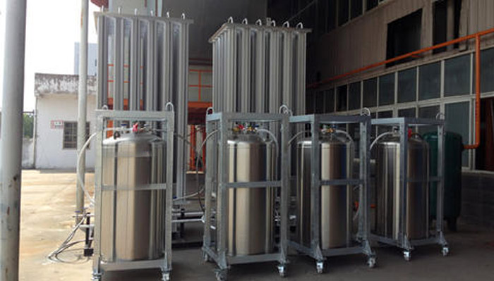 Dewar storage gas cylinder