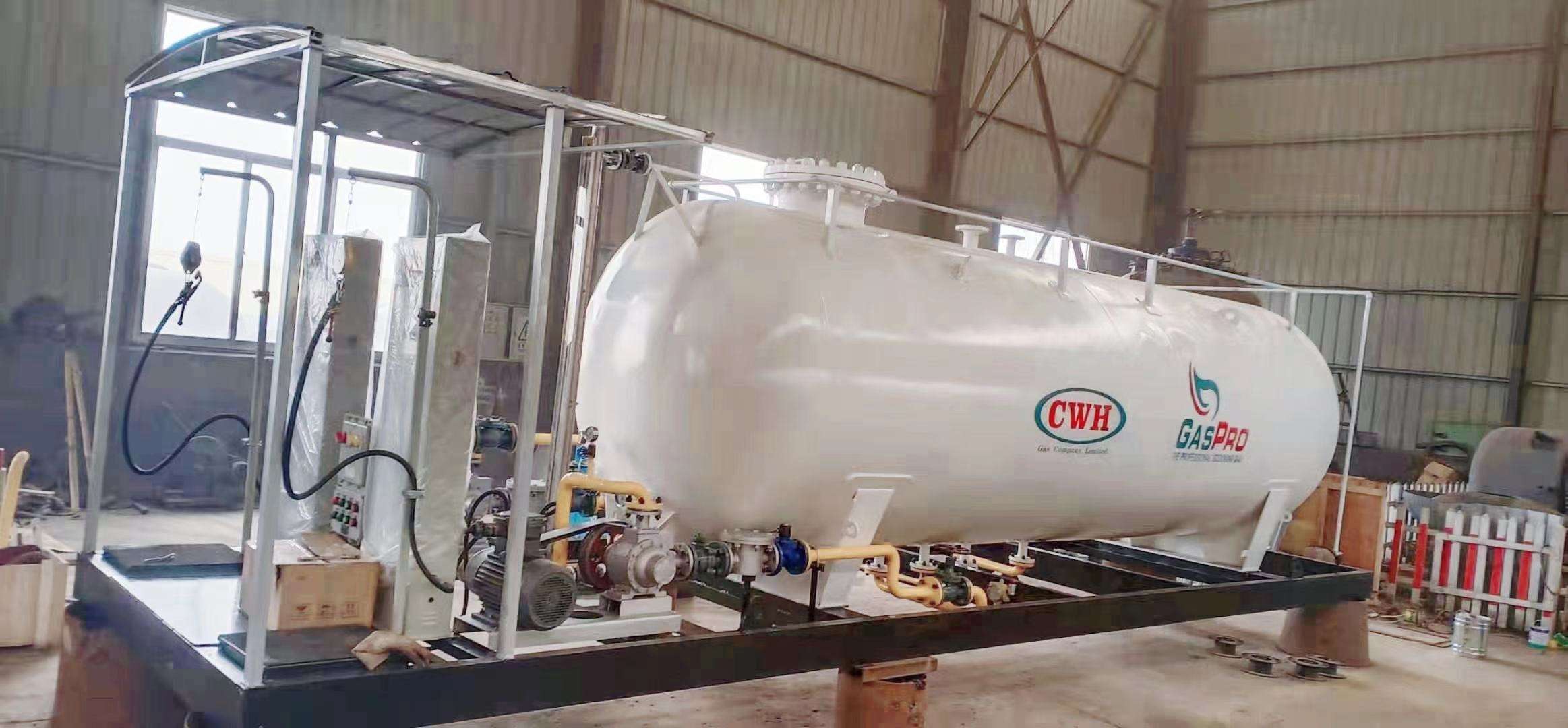 Integrated LPG gas skid filling station