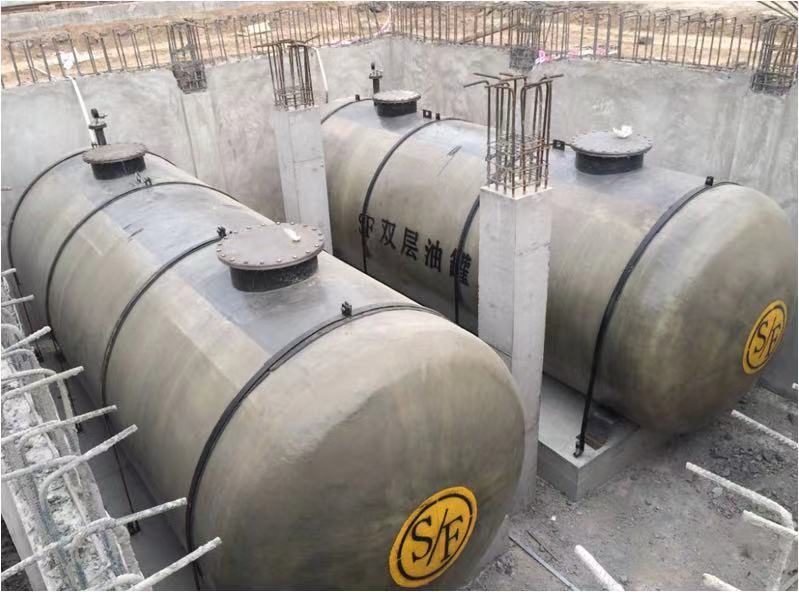 SF double underground gas service station fuel tankJianshen Tank