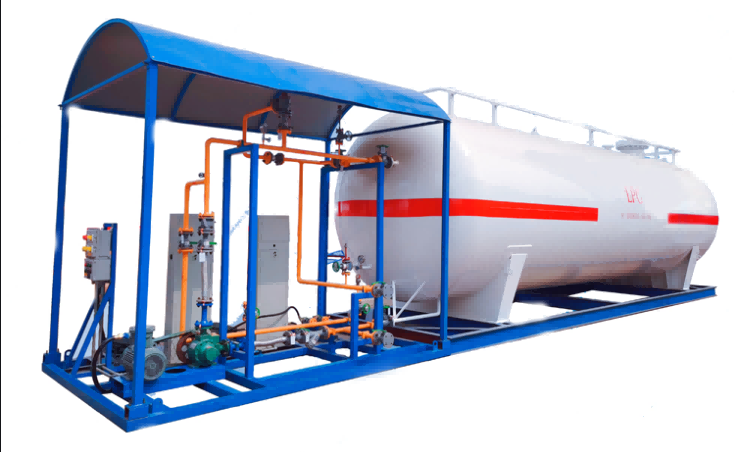 20 cubic liquefied gas skid installation station