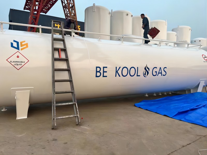 Installation of liquefied petroleum gas storage tanks
