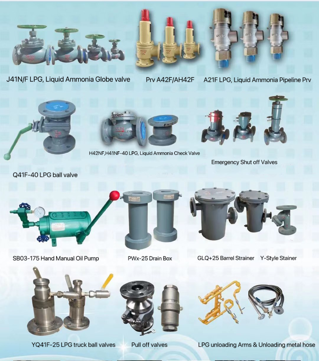 Complete picture of LPG valves