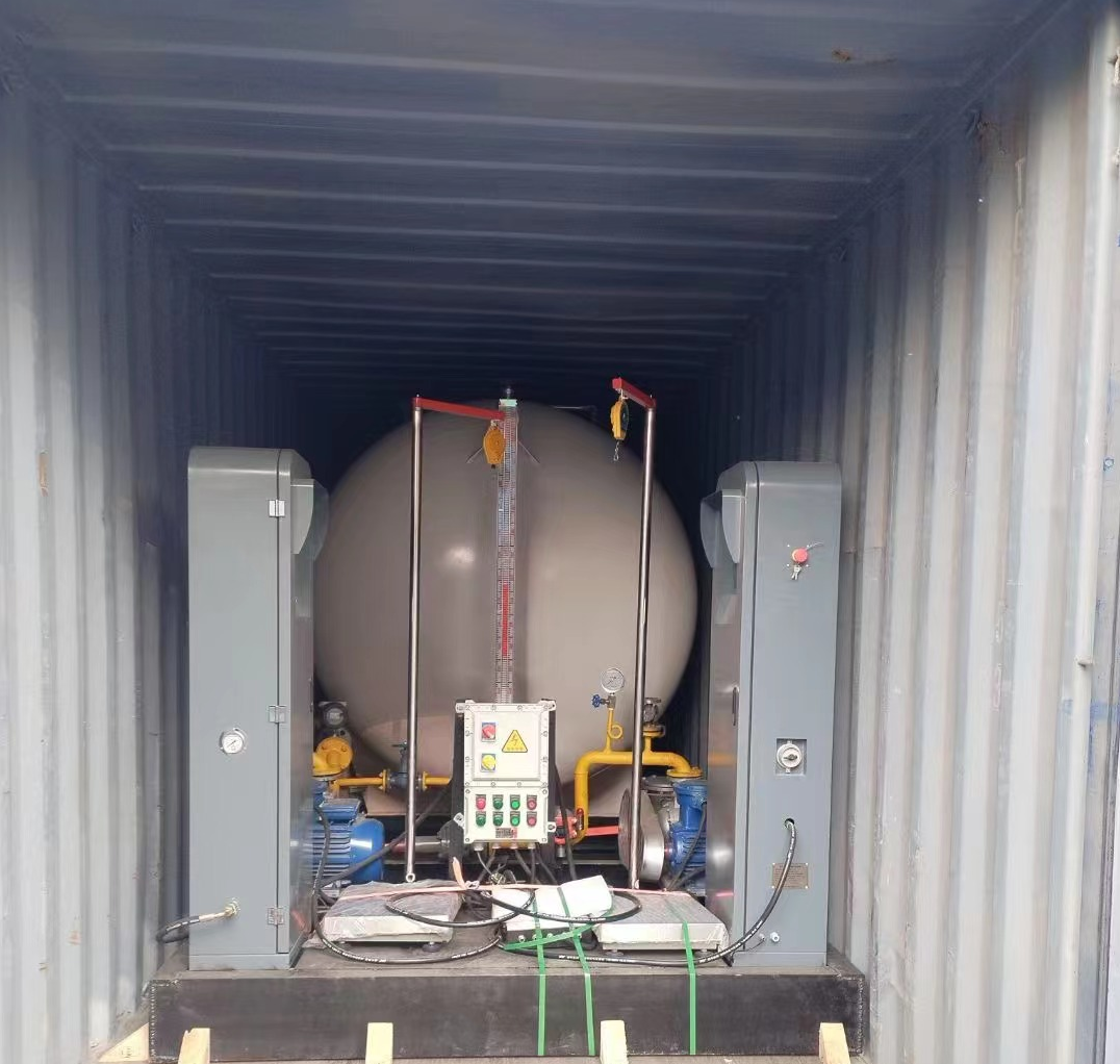 LPG cooking gas skid-mounted station